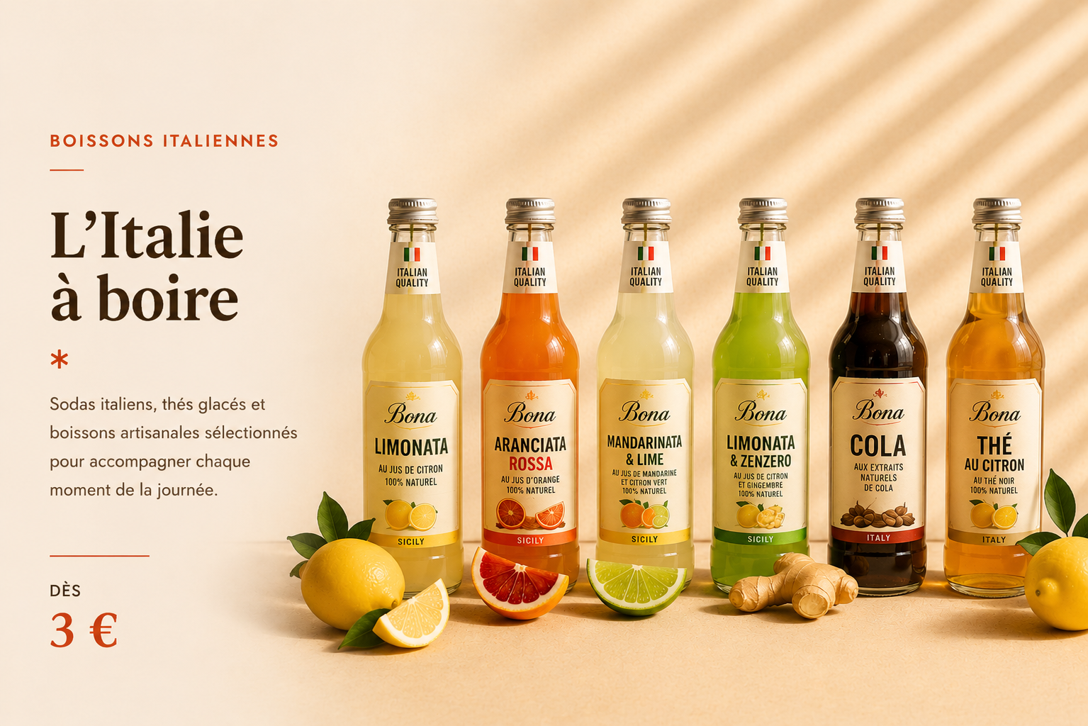 L'Italie à boire — boissons italiennes artisanales sodas et thés glacés